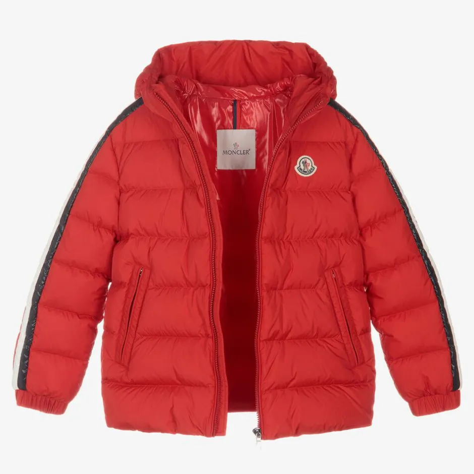 Moncler Enfant Teen Boys Red Down Jacket Clearance