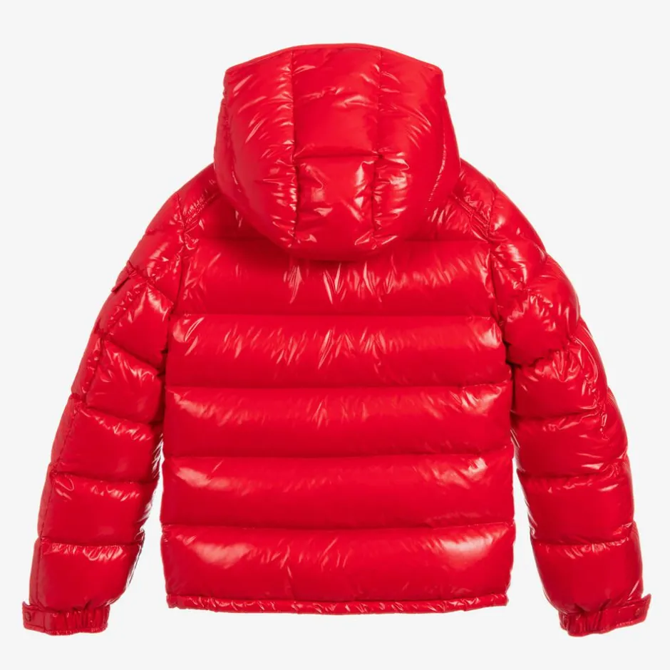 Moncler Enfant Teen Boys Red Maya Down Puffer Jacket Outlet