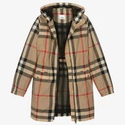 Burberry Teen Girls Archive Beige Oversized Check Coat