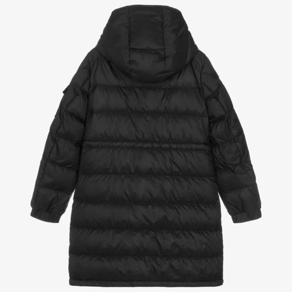 Moncler Enfant Teen Girls Black Meillon Puffer Coat