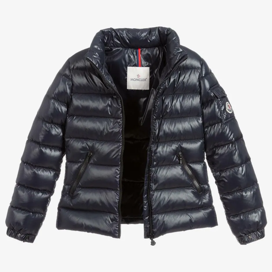 Moncler Enfant Teen Girls Navy Blue Down Bady Puffer Jacket Online