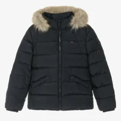 Tommy Hilfiger Teen Girls Navy Blue Down Padded Jacket Clearance