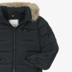 Tommy Hilfiger Teen Girls Navy Blue Down Padded Jacket Clearance