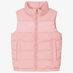Moncler Enfant Teen Girls Pale Pink Rafael Down Gilet Online