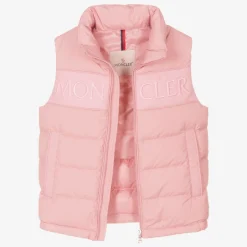 Moncler Enfant Teen Girls Pale Pink Rafael Down Gilet Online
