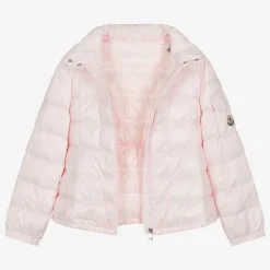 Moncler Enfant Teen Girls Pink Aminia Down Puffer Jacket Discount