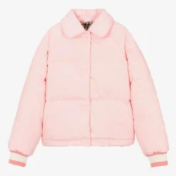 Burberry Teen Girls Pink Down Padded Puffer Jacket Hot