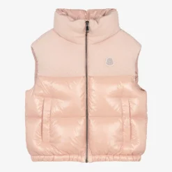 Moncler Enfant Teen Girls Pink Suzan Down Gilet New