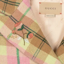 Gucci Teen Girls Pink Wool Coat Sale