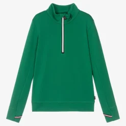 Moncler Enfant Teen Green Technical Half-Zip Top Hot