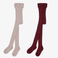 Minymo Two Tone Pink Tights (2 Pack) Best