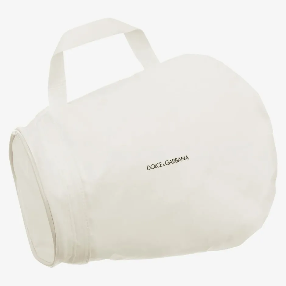 Dolce amp; Gabbana White & Black Leather Baby Trainers Online