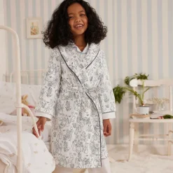 Peter Rabbit™ by Childrensalon White & Blue Cotton Dressing Gown Best