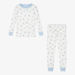Kissy Kissy White & Blue Cotton Playground Pups Pyjamas Sale