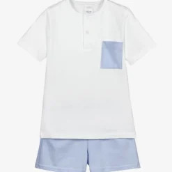 Babidu White & Blue Short Pyjamas