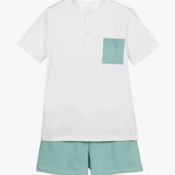 Babidu White & Green Short Pyjamas Sale