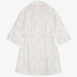 Peter Rabbit™ by Childrensalon White & Pink Cotton Dressing Gown Online