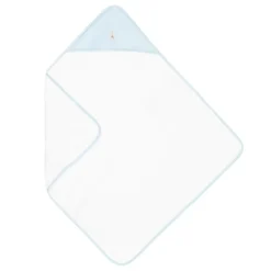 Kissy Kissy White & Blue Cotton Hooded Towel & Mitt Set Clearance