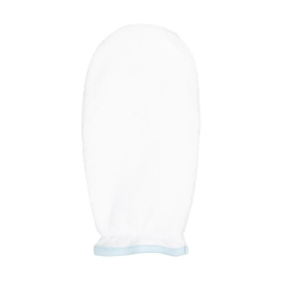 Kissy Kissy White & Blue Cotton Hooded Towel & Mitt Set Clearance