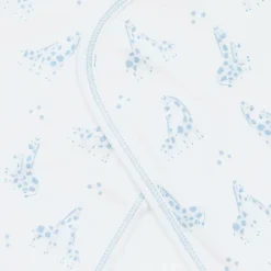 Kissy Kissy White & Blue Giraffe Glee Pima Cotton Blanket (73cm) Best