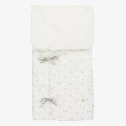 Paz Rodríguez White & Grey Cotton Baby Nest (66cm) Best