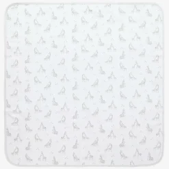 Kissy Kissy White & Grey Giraffe Glee Pima Cotton Blanket (73cm) Online