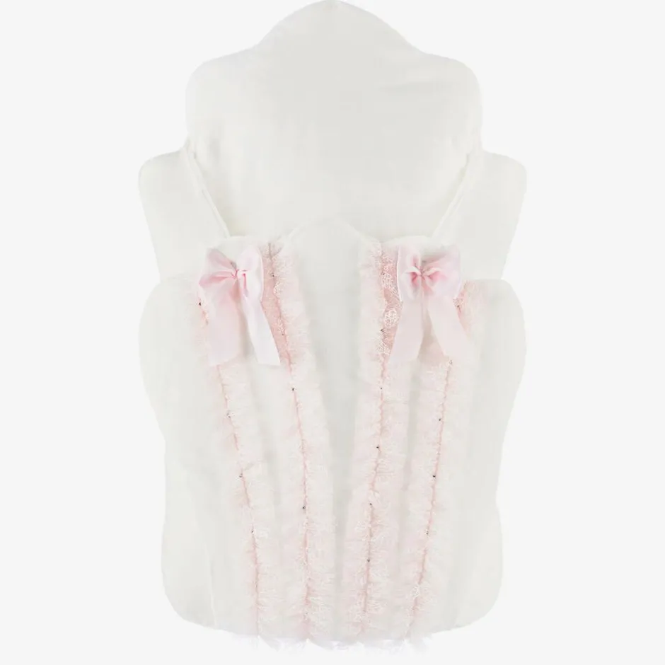 Sofija White & Pink Baby Nest (70cm) Discount