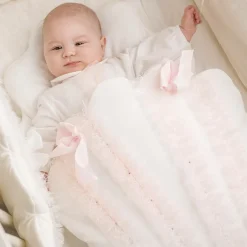 Sofija White & Pink Baby Nest (70cm) Discount