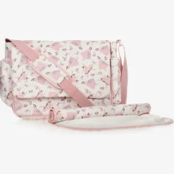 Powell Craft White & Pink Ballerina Baby Changing Bag (36cm) Clearance