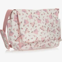 Powell Craft White & Pink Ballerina Baby Changing Bag (36cm) Clearance