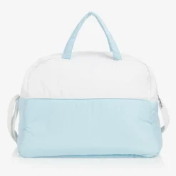 AIGNER White & Sky Blue Baby Changing Bag (43cm) New