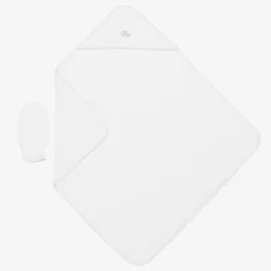 Kissy Kissy White Baby Sheep Hooded Towel & Mitt Set Online