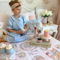 Atelier Choux Paris White Bon Appétit Swaddle (100cm) Clearance