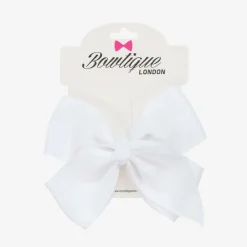 Bowtique London Bow Hair Clip (10cm) White Online