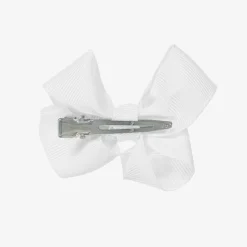 Bowtique London Bow Hair Clip (7cm) White Discount