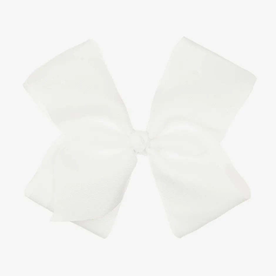 Bowtique London White Bow Hair Clip (20cm) New