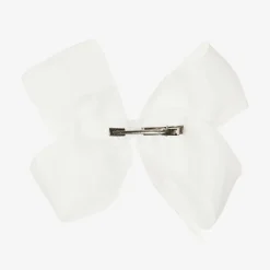 Bowtique London White Bow Hair Clip (20cm) New