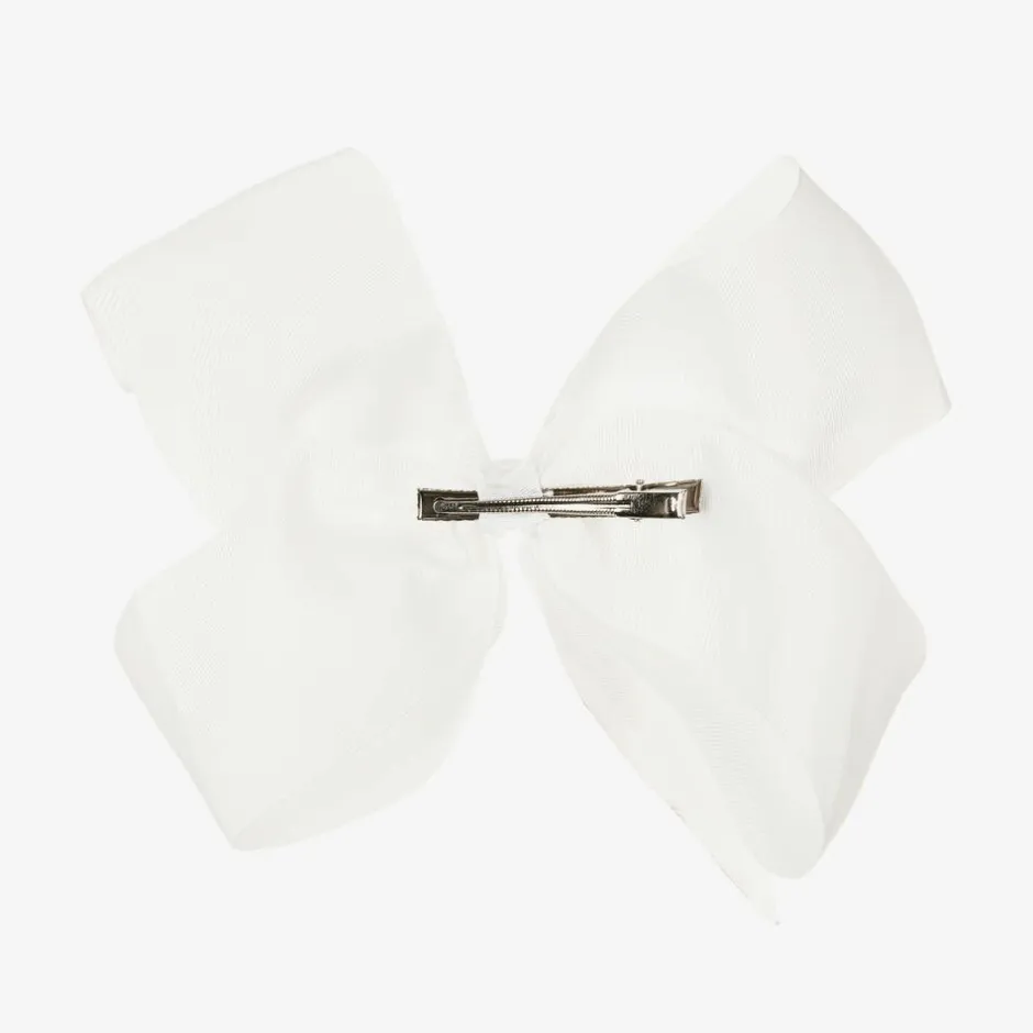 Bowtique London White Bow Hair Clip (20cm) New