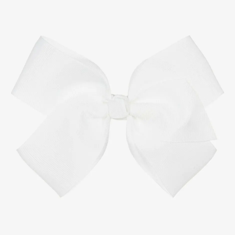 Bowtique London Bow Hair Clip (15cm) White