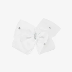 Cute Cute White Bow Hair Clip (10cm) Clearance