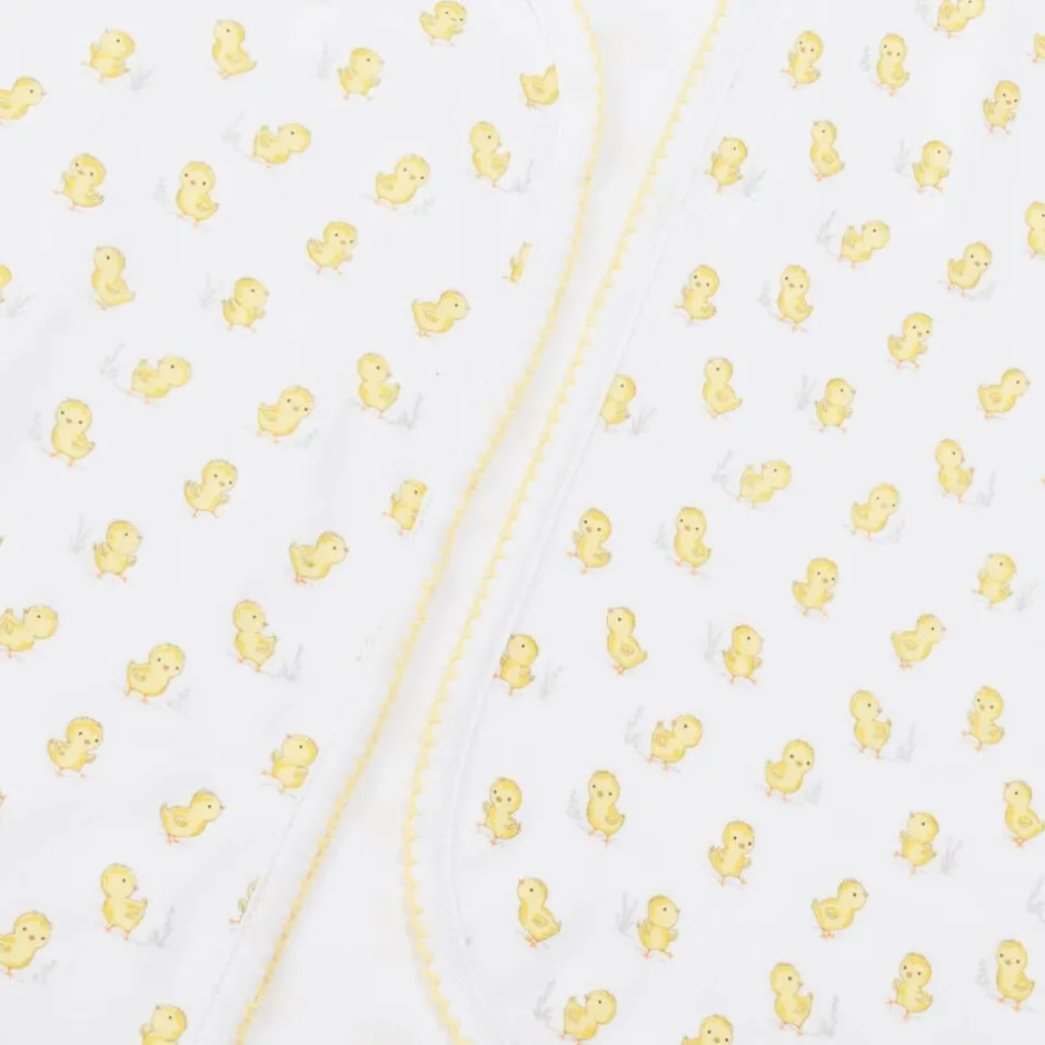 Kissy Kissy White Cheery Chicks Pima Cotton Blanket (73cm) New