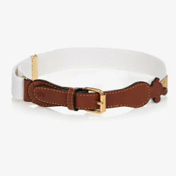 Zaccone White Cotton & Leather Mouse Belt Sale