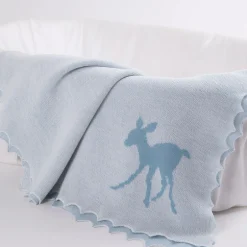 G.H.Hurt amp; Son White Cotton & Blue Wool Baby Gift Set Hot