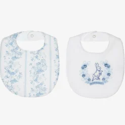 Peter Rabbit™ by Childrensalon White Cotton & Linen Bibs (2 Pack) Discount