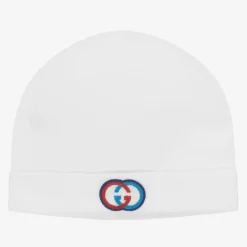 Gucci White Cotton Baby Hat Online