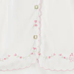 Sarah Louise White Cotton Baby Shorts Set Clearance