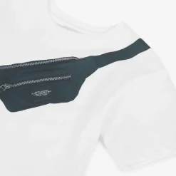 MARC JACOBS White Cotton Biker Belt Bag T-Shirt Hot