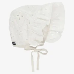 Elodie White Cotton Bonnet (SPF30) Outlet