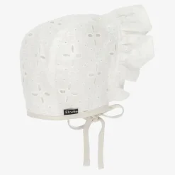 Elodie White Cotton Bonnet (SPF30) Outlet