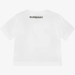 Burberry White Cotton Check Baby T-Shirt Best